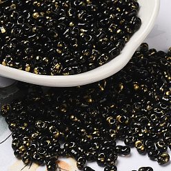 Золотистый Спрей роспись стекла бисер, арахис, золотые, 4~5x2~2.5x2~2.5 мм, отверстие : 0.8~0.9 мм, Около 8500 шт / фунт