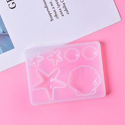 Shell Shape DIY Silicone Molds, Resin Casting Molds, for UV Resin & Epoxy Resin Craft Making, Shell Shape, 85x63mm