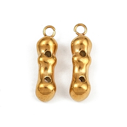 Настоящее золото 18K 304 подвески из нержавеющей стали, ионное покрытие (ip), бар очарование, реальный 18 k позолоченный, 17.5x5x4.5 мм, отверстие : 1.6 мм