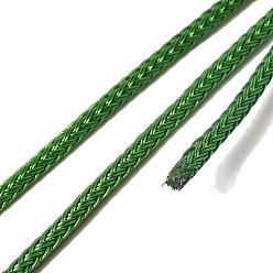 Темно-Зеленый Плетеный шнур из нержавеющей стали, для diy craft, текстурированная круглая, темно-зеленый, 3 мм, около 32.81 футов (10 м) / рулон