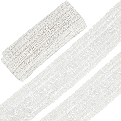 Белый 5 ярдов плоской хлопчатобумажной кружевной ленты, для изготовления ювелирных изделий DIY, украшение свадебной вечеринки на день рождения, белые, 2-1/8 дюйм (55 мм), около 5.00 ярдов (4.57 м) / комплект