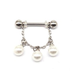 Круглые 316l хирургическая нержавеющая стальная скоба для соска, цвет нержавеющей стали, круглые, 14 мм, штифты : 1.6 мм