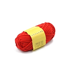Rot Polyester-Stoffgarn, zum Handstricken mit dickem Faden, Garn häkeln, rot, 2.2 mm, ca. 38.28 Yards (35 m)/Knüll