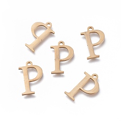 Letter R 304 прелести нержавеющей стали, греческий алфавит, золотые, буква r, 14x9x1 мм, отверстие : 1.2 мм