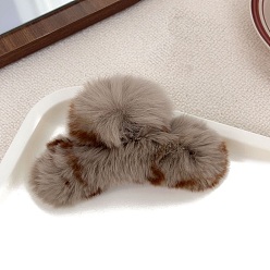 Шифер Серый Плюшевые заколки-коготки, прямоугольные, шифер серый, 140x79 мм