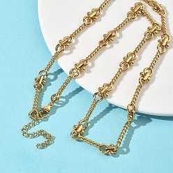 Золотой 304 Цепочки из нержавеющей стали с витыми звеньями для женщин и мужчин, ионное покрытие (ip), золотые, 18.31 дюйм (46.5 см)