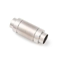 Нержавеющая Сталь Цвет Магнитные застежки, нержавеющая сталь 304, трубка, цвет нержавеющей стали, 24x9.5 мм, отверстие : 6.5 мм