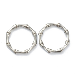 Stainless Steel Color 304 Stainless Steel Linking Rings, Ring, Stainless Steel Color, 19.5x20.5x2mm, Inner Diameter: 16mm