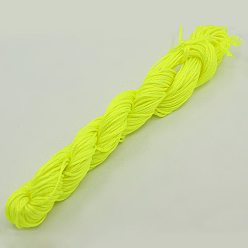 Yellow Nylon Thread, Nylon Jewelry Cord for Custom Woven Bracelets Making, Yellow, 1mm, about 26.24 yards(24m)/bundle, 10bundles/bag, about 262.46 yards(240m)/bag