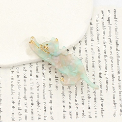 Аквамарин Милые заколки для волос из ацетата целлюлозы (смола) в форме кошки, аксессуары для волос для девочек, аквамарин, 80x35 мм