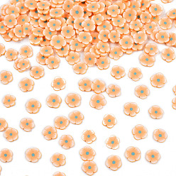 Сэнди Коричневый Ручной полимерной глины ногтей декоративные аксессуары, цветок, песчаный коричневый, 5~6x1 мм