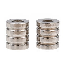 Нержавеющая Сталь Цвет 201 из нержавеющей стали бусы, рифленая колонна, цвет нержавеющей стали, 8x7 мм, отверстие : 3.5 мм