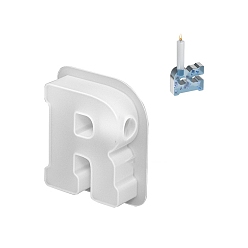 Белый Буква тисненая столбик свеча своими руками силиконовая, для изготовления ароматических свечей, белые, 120x103.9 мм