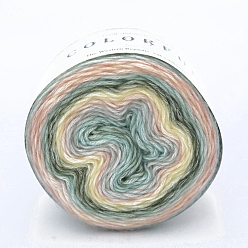 Темный Морско-зеленый Хлопковая пряжа градиентного цвета, для одежды шарфы свитера шали шапки, темно-зеленый, 100г/моток, около 306.21 ярдов (280 м) / моток