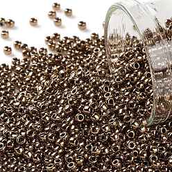 (221) Bronze TOHO Round Seed Beads, Japanese Seed Beads, (221) Bronze, 11/0, 2.2mm, Hole: 0.8mm, about 50000pcs/pound