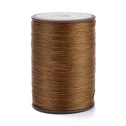 Сиена Плоская вощеная нить из полиэстера, микро шнур макраме, для шитья кожи, цвет охры, 0.8~0.9x0.3 мм, около 109.36 ярдов (100 м) / рулон
