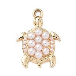 Turtle Подвески из искусственного жемчуга, Сплав с поиска, черепаха, 24x17.5x4.5 мм, отверстие : 2.3 мм