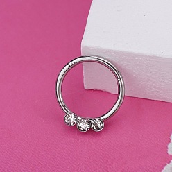 Нержавеющая Сталь Цвет 316l Кольца для носа из нержавеющей стали, цвет нержавеющей стали, 8 мм, штифты : 1.2 мм