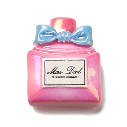 Фламинго Кабошоны из непрозрачной смолы с гальванопокрытием, Флакон духов, фламинго, 26.5x22x8 мм