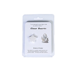 Хрусталь Украшения для дисплея из натурального кварцевого кристалла в форме звезды, Рейки баланс энергии медитация любовь подарок, Размер упаковки: 95x95 mm