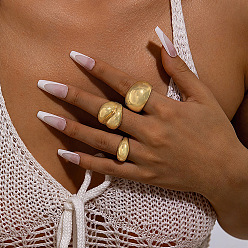 Золотой 3шт. наборы колец из сплава, золотые, внутренний диаметр: 17~20 мм