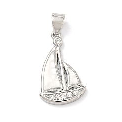 Платина Латунь эмаль подвески, корабельные прелести, с естественной оболочке, долговечный, стойки покрытие, платина, 20.5x12.5x2 мм, отверстие : 4.5x3.5 мм