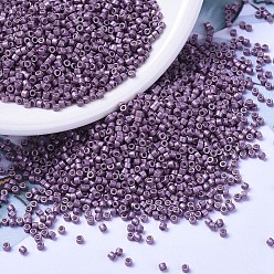 (DB1173) Гальванический Матовый Пурпурный Бусины miyuki delica, цилиндр, японский бисер, 11/0, (db 1173) оцинкованная матовая пурпурная, 1.3x1.6 мм, отверстие : 0.8 мм, Около 100000 шт / 500 г