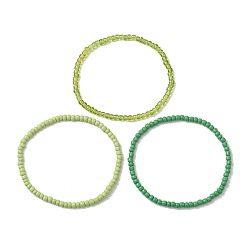 Green Glass Seed Beads Anklets, Green, Inner Diameter: 3 inch(7.5cm)