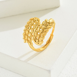 Другие Латунные регулируемые кольца для женщин, золотые, колосья пшеницы, внутренний диаметр: 16мм~18мм