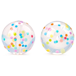 Разноцветный Прозрачные силиконовые фокусные бусины, круглые, красочный, 19 мм