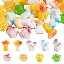 (52) Непрозрачная лаванда 36 шт. 9 стили микроландшафтный симулятор грибного горшка для садоводства для куклы, разноцветные, 11~19x14~19x8~13 мм, 4 шт / стиль