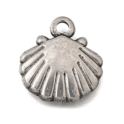 Shell Shape 304 подвески из нержавеющей стали, анти-тускнение, формы раковины, 13.5x12.5x2.5 мм, отверстие : 1.6 мм