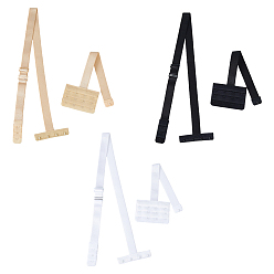 (52) Непрозрачная лаванда 3 комплекты 3 цвета нейлон женский бюстгальтер с низкой спиной конвертер, регулируемый удлинитель бюстгальтера с низкой спинкой, разноцветные, 267~485x74~77x5~5.5 мм, 1 набор / цвет