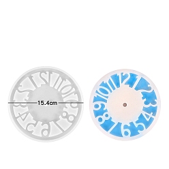 Clock DIY Silicone Molds, Resin Casting Molds, For UV Resin, Epoxy Resin Jewelry Making, White, Clock, 154x9mm