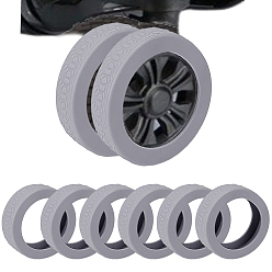 Серый 18Силиконовые защитные чехлы для колес багажа, кольцо, серые, 52x15 мм, внутренний диаметр: 38 мм