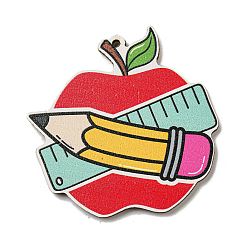 Pen Дерева кулон, тема дня учителя, ручка, 43.5x43x2.5 мм, отверстие : 1.6 мм