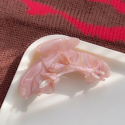 Pink Заколки для волос с когтями из ацетата целлюлозы (смола), цветок, заколка для волос для женщин и девочек, розовые, 94x55 мм