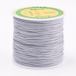 Silver Polyester Cord, Silver, 0.8mm, about 87.48 yards(80m)/roll
