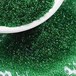 (RR146) Transparent Green Миюки круглые бусины рокайль, японский бисер, 15/0, (rr 158) прозрачный оливковый, 15/0, 1.5 мм, отверстие : 0.7 мм, Около 5555 шт / 10 г