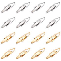Golden & Stainless Steel Color Man's 304 Stainless Steel Cufflinks Findings, Golden & Stainless Steel Color, 25.5x6.5x4.5mm, 2 color, 10pcs/color, 20pcs/box