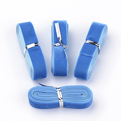 Озёрно--синий 5/8 Лента бархатная односторонняя дюймовая, Плут синий, 5/8 дюйм (16 мм), около 1.094 ярдов / пачка (1 м / пачка)