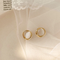 Half Round Женские серьги из сплава и смолы, с 925 стерлинговым серебром, полукруглый, 24x10 мм