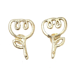 Цветок Сплав серьги для женщин, с 925 стерлинговым серебром, цветок, 14.5 мм