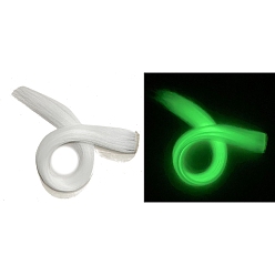 Белый Светящиеся высокотемпературные волокна, длинные прямые волосы, парик, светящиеся в темноте волосы парика, белые, 500 мм