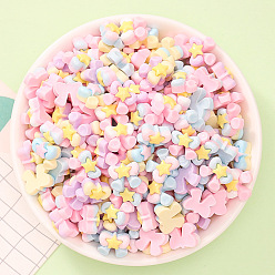 Bowknot Непрозрачные кабошоны из смолы, разноцветные, бантом, 10x12x6.5 мм