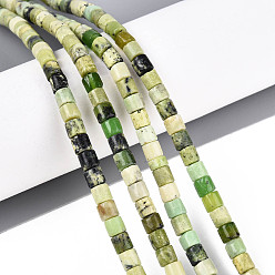 Змеевик Природные серпантину нитей бисера, колонка, 4~4.5x4.5~5 мм, отверстие : 1 мм, около 88~91 шт / нитка, 15.16~15.35'' (38.5~39 см)