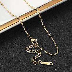 Настоящее золото 14K Ионное покрытие (ip) 304 ожерелье-цепочка из нержавеющей стали для мужчин и женщин, реальный 14 k позолоченный, 16.34 дюйм (41.5 см)