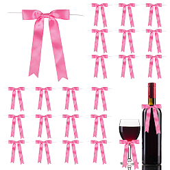 Бледно-Розовый Аксессуары из полиэстера с бантом, розовый жемчуг, 190x125x7 мм