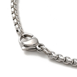 Stainless Steel Color Heptagram Star Pendant Necklaces, 204 Stainless Steel Box Chain Necklaces, Stainless Steel Color, 23.62 inch(60cm)