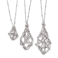Stainless Steel Color Non-Tarnish 3Pcs 3 Styles 304 Stainless Steel Necklace Makings, Satellite Chains, Stainless Steel Color, 17.52~29.37 inch(44.5~74.6cm), 1pc/style